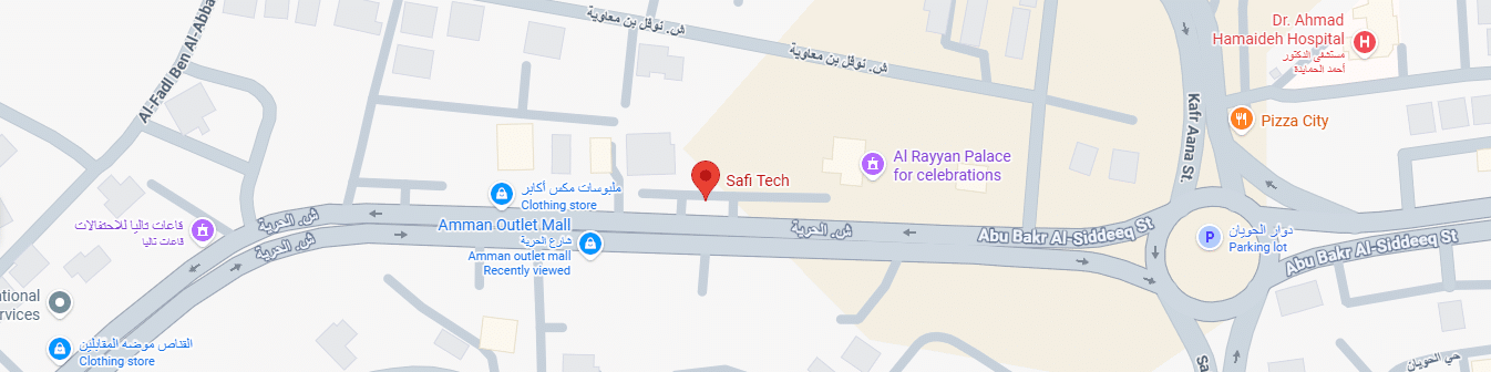 موقع الخريطة في عمان الأردن –تواصل مع صافي تيك